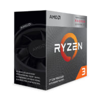 CPU AMD Ryzen 3 3200G, with Wraith Stealth cooler 3.6 GHz (4.0 GHz with boost) 6MB 4 cores 4 threads Radeon Vega 8 65W Socket AM4